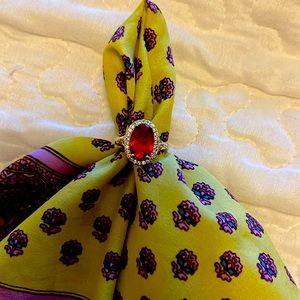 Ruby and Diamond ring. Synthetic Ruby and CZ’s